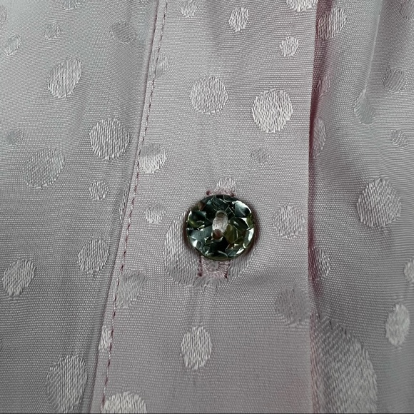 Closet London Short Fold Sleeve Shirt Midi Dress Crystal Buttons Light Pink - Picture 4 of 8